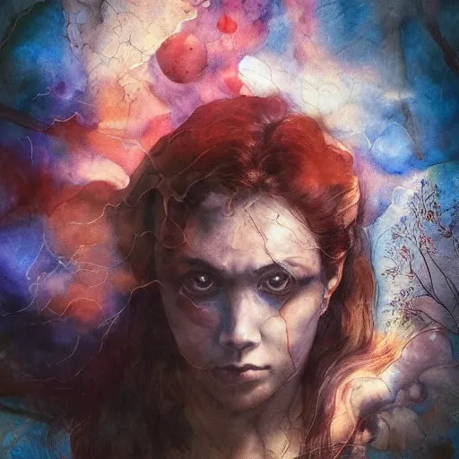 Image similar to the energy of dreams, 8 k resolution, beautiful, dark ambient, neoplasticism art, marvel comics dslr hdr, art by artemisia gentileschi, water color, artstation, concept art, smooth, sharp focus, illustration