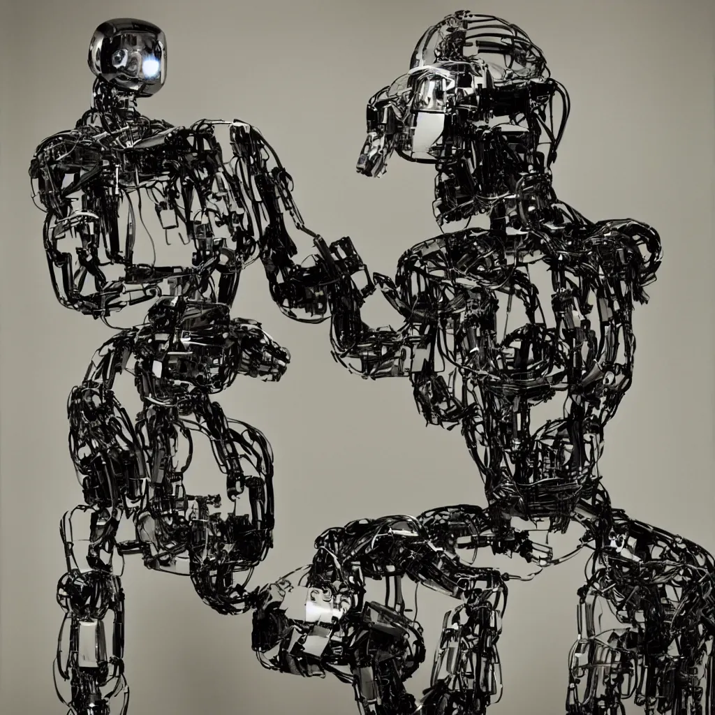 Prompt: robot portrait, annie leibovitz