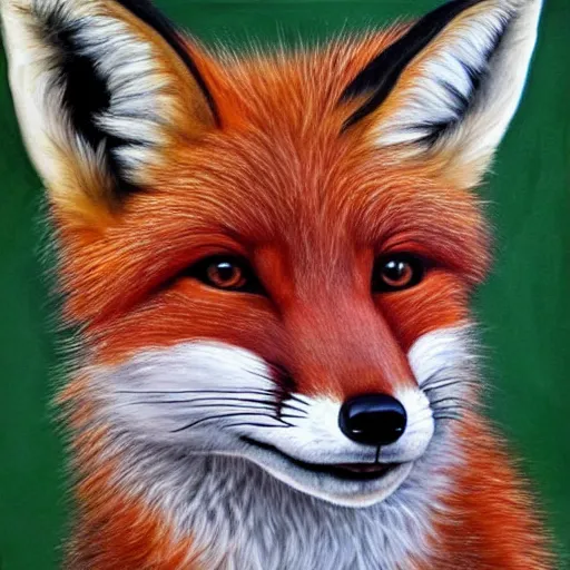 Prompt: hyperrealistic detailed painting of a fox