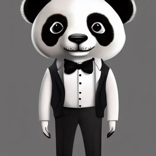 Prompt: a panda, dressed in a suit, elegant, highly detailed, digital painting, artstation, concept art, smooth, sharp focus, illustration, 8 k