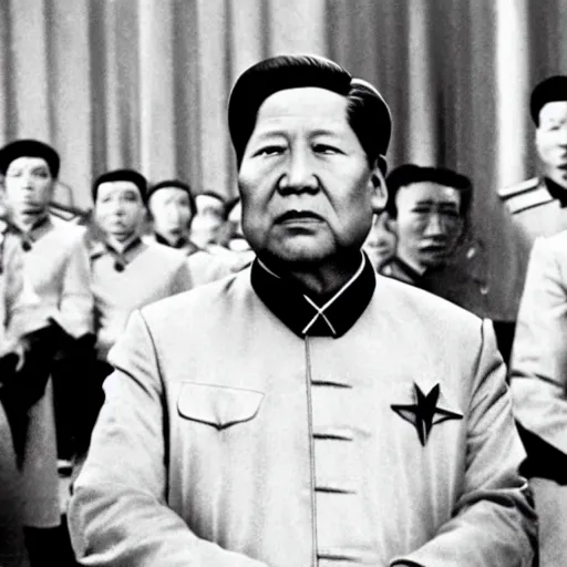 Image similar to A still of Mao Zedong in Star Trek