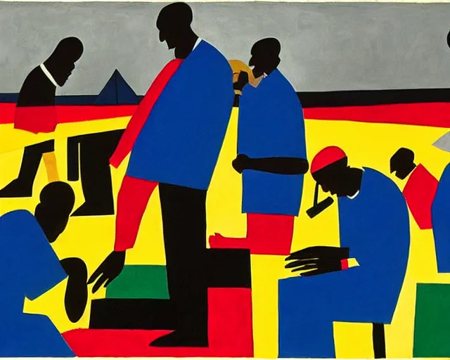 Prompt: jacob lawrence