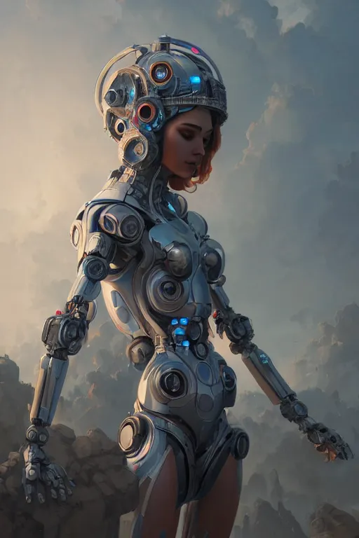 Image similar to goddess of the robots, highly detailed, digital painting, artstation, concept art, smooth, sharp focus, illustration, unreal engine 5, 8 k, art by artgerm and greg rutkowski and edgar maxence