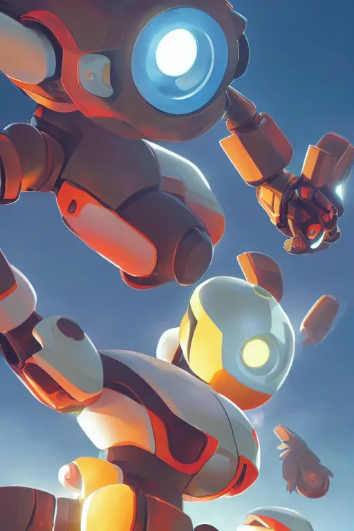 Image similar to metabots medabots medarotto medarot robot minimalist comics, behance hd by jesper ejsing, by rhads, makoto shinkai and lois van baarle, ilya kuvshinov, rossdraws global illumination ray tracing hdr radiating a glowing aura