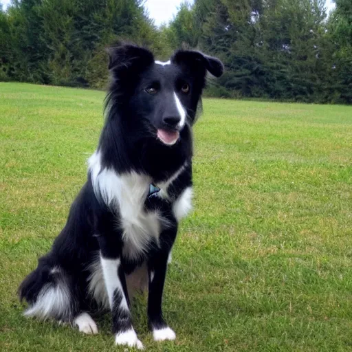 Prompt: Borg Border Collie, assimulating humans in the future