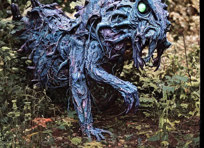 Prompt: detailed color analog medium format photo a sleeper stalker monster creature designed by neill blomkamp, gantz, silent hill, in toronto neighbourhood in the 1 9 9 0's. polaroid, high production value, intricate details, 8 k resolution, hyperrealistic, hdr, photorealistic, high definition, tehnicolor, award - winning photography, masterpiece, amazing colors,