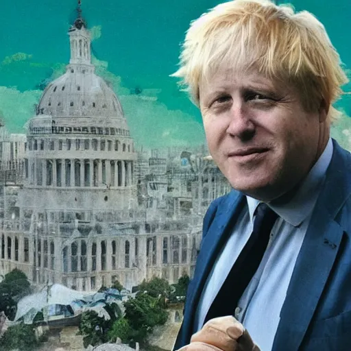 Image similar to boris johnson as a superhero