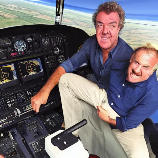 Image similar to Jeremy Clarkson Steering a plane