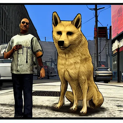 Prompt: doge in gta iv