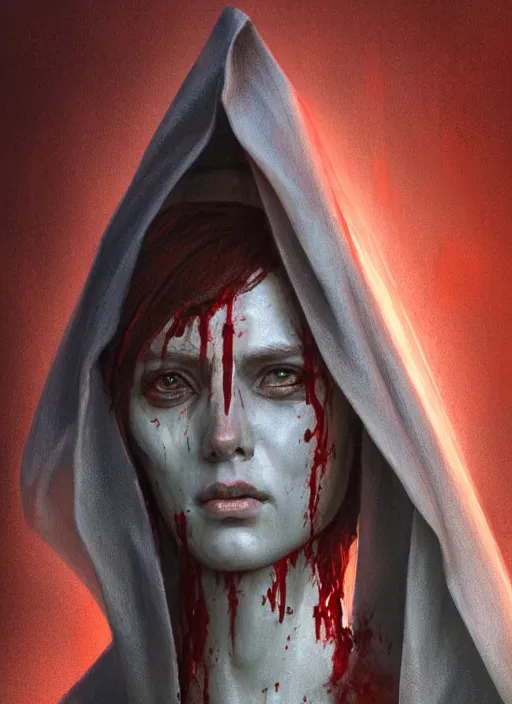 Image similar to digital _ painting _ of _ bloody mary _ by _ filipe _ pagliuso _ and _ justin _ gerard _ symmetric _ fantasy _ highly _ detailed _ realistic _ intricate _ port