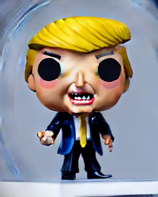 Image similar to donald trump as a funko pop, studio lighting, artstation, 4 k, highly detailed