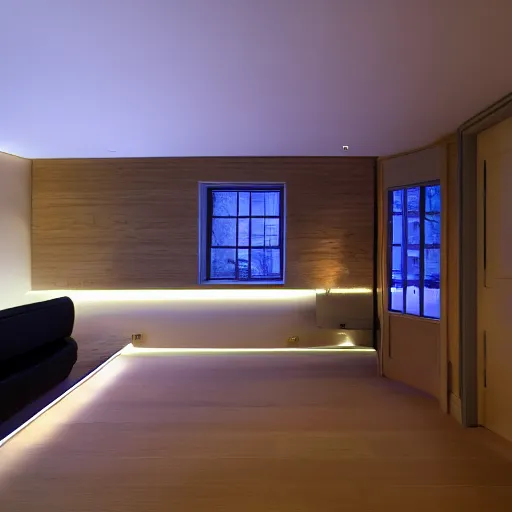 Prompt: skylight with led strip light surround, realistic, photography, home and garden, houzz, 8k,