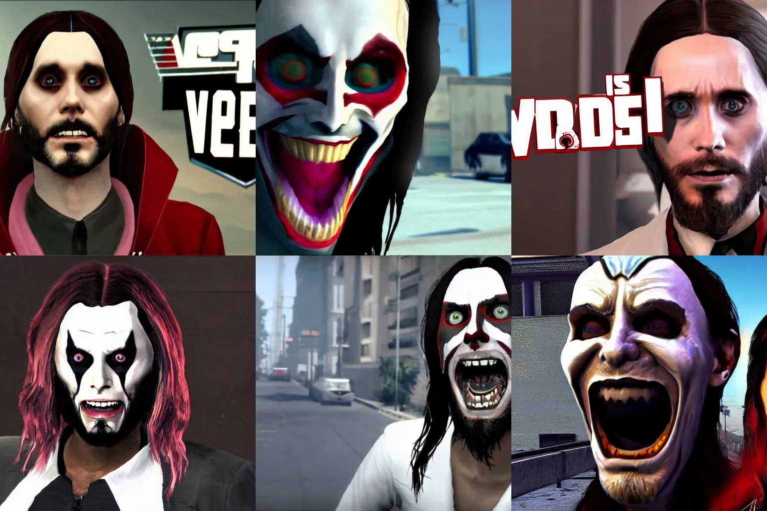 Prompt: Jared Leto\'s Morbius in GTA V loading screen, HD