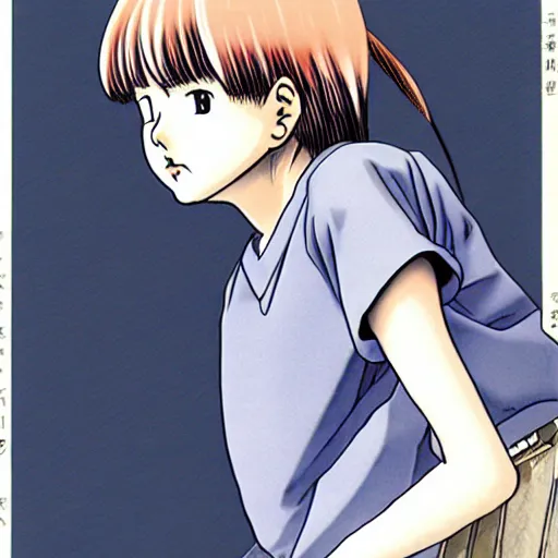 Prompt: young girl by naoki urasawa, 浦 沢 直 樹, detailed, manga, illustration