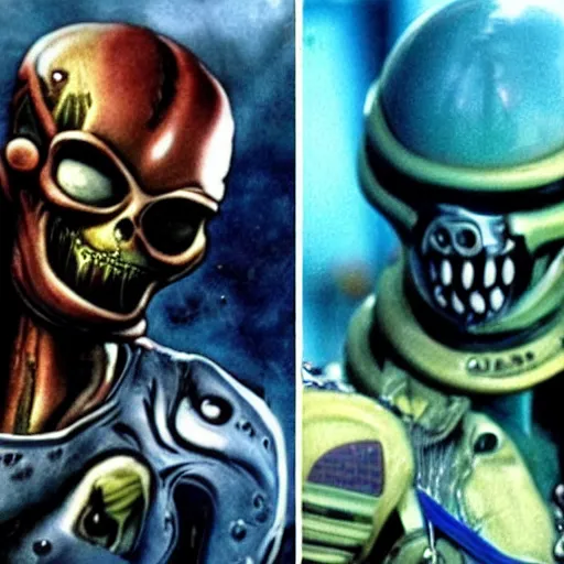 Image similar to mars attacks with alien vs predator