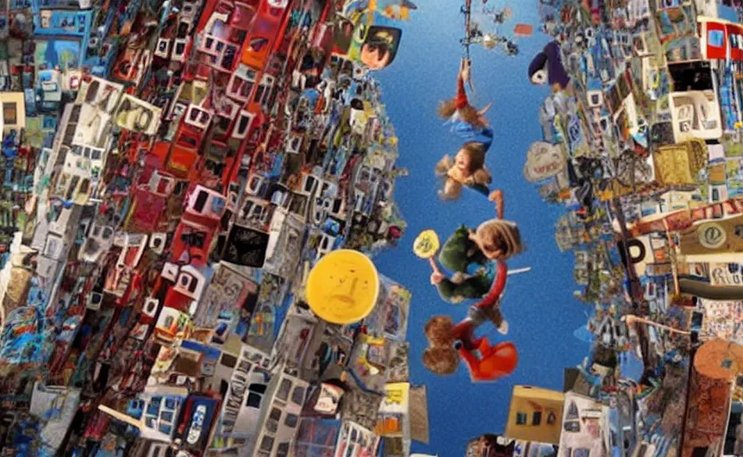 Image similar to high quality high detail movie screenshot by michel gondry, hd,