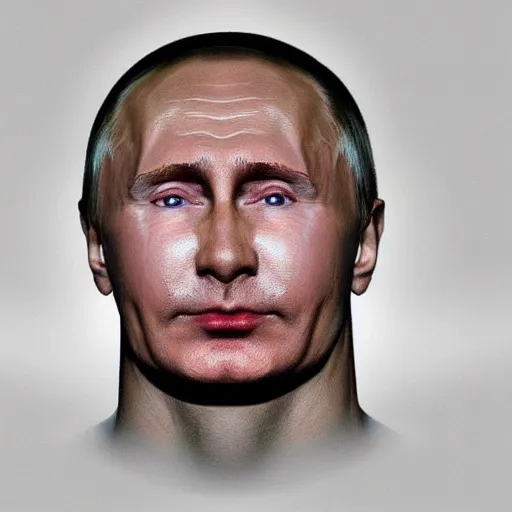 Image similar to face transplant gone wrong putin