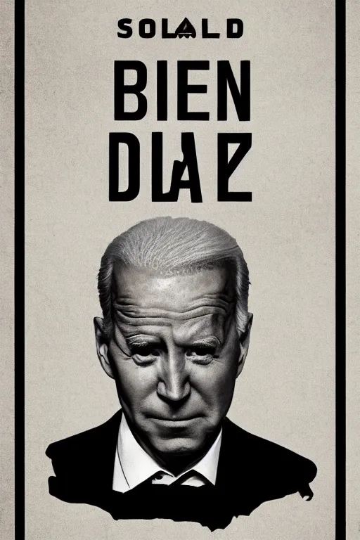 Prompt: minimal movie poster, biden, drake is united states president joe biden, solid colors, cinematic, fan art, trending on artstation