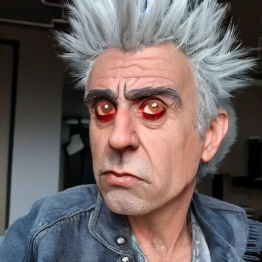 Image similar to Rick Sanchez as a real person 4k detailed super realistic