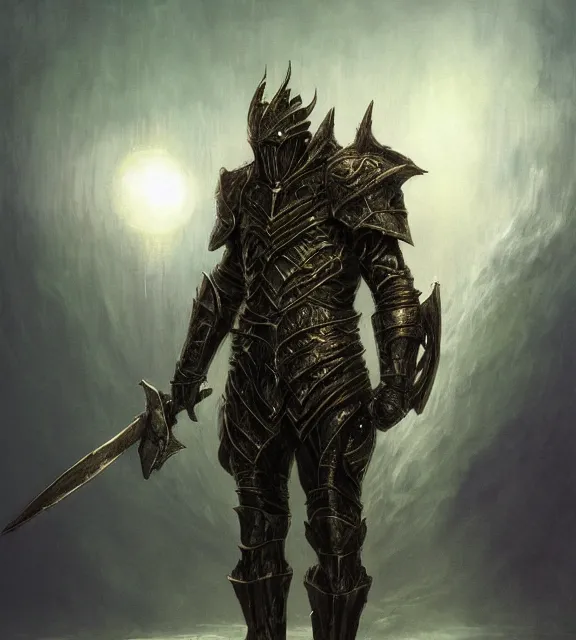 Prompt: solar knight in sun armor concept, beksinski, age of sigma art, frank franzetta, ruan jia, dark soul armor concept, trending on artstation, wayne barlowe, adrian smith fantasy art, elden ring art, the hobbit art, lord of the ring art, infinity blade armor