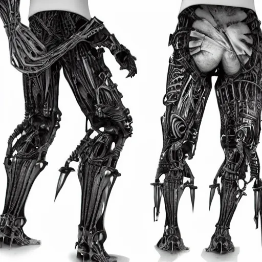 Image similar to biomechanical pants giger style