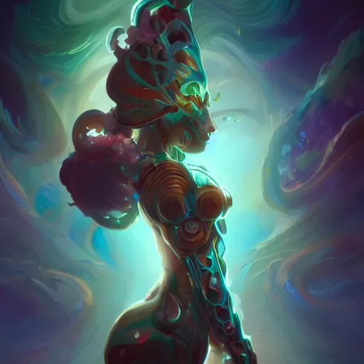 Prompt: portrait of a beautiful cybernetic emanation, side profile, by pete mohrbacher and artgerm and wlop, digital art, highly detailed, intricate, fantasy, mystical, Trending on Artstation HQ, deviantart, unreal engine, 4K UHD image
