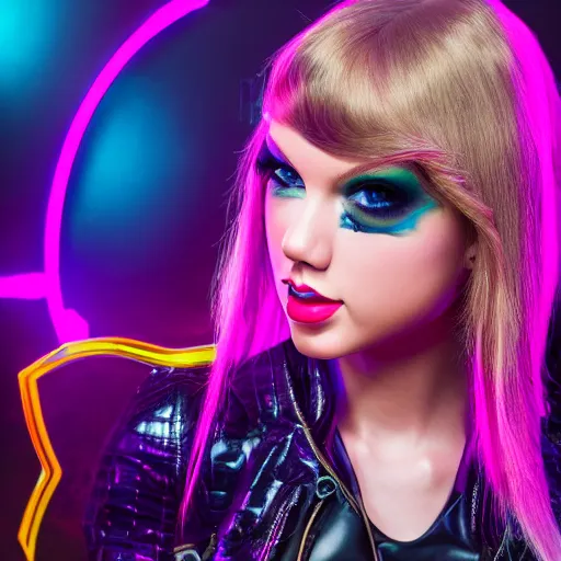 Image similar to studio portrait of taylor swift as kda ahi ( league of legends ). dslr, raw file, 4 k