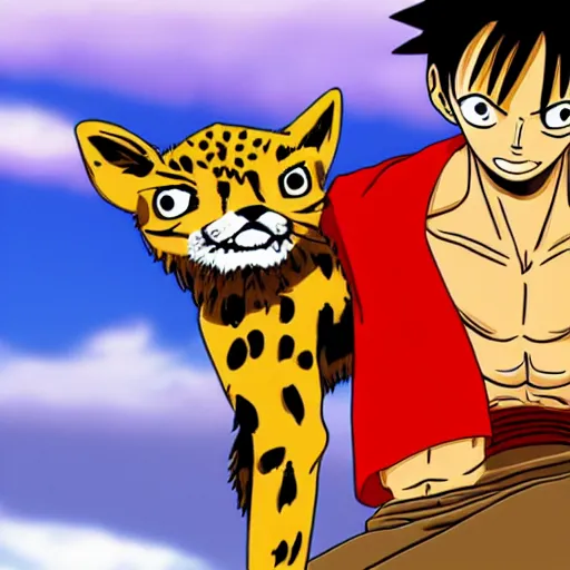 Image similar to luffy as cheetah