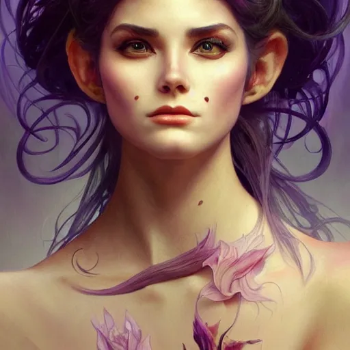 Prompt: perfectly - centered portrait of demon goddess, beautiful, gorgeous, cute, amazing, highly detailed, professional digital painting, unreal engine 5, photorealism, hd quality, 8 k resolution, cinema 4 d, 3 d, cinematic, art by artgerm and greg rutkowski and alphonse mucha and loish and wlop