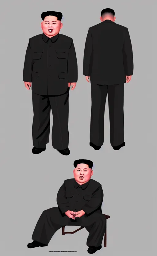 Image similar to full body character portrait of Kim Jong-un as a Dead by Daylight killer, concept art, trending on artstation, 4k