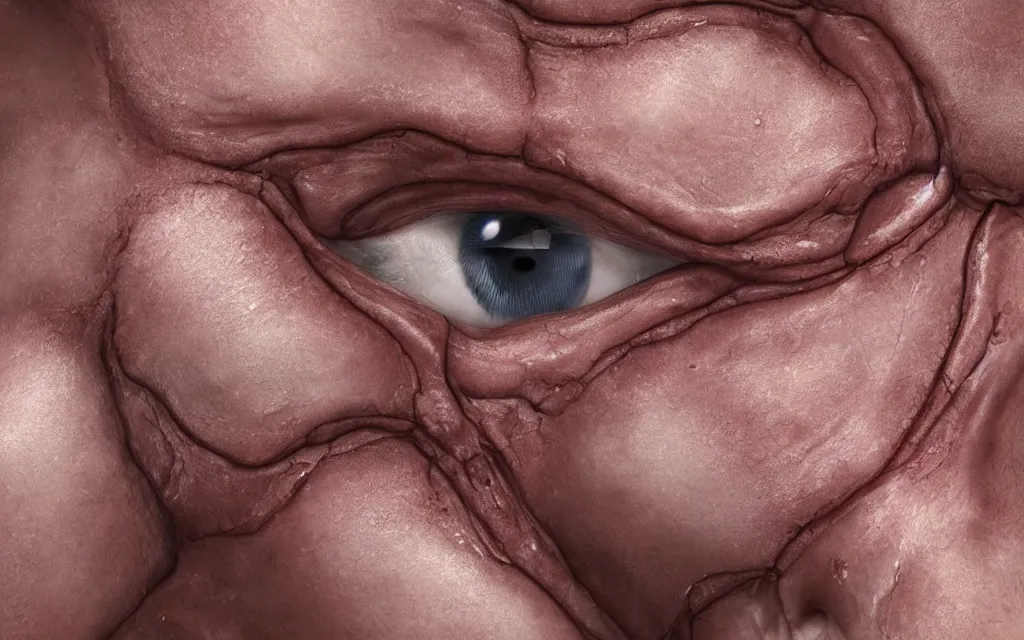 Image similar to human skin showing pores and veins, detailed, photographic