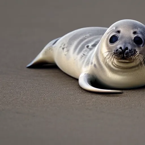 Prompt: baby seal giving a thumbs up