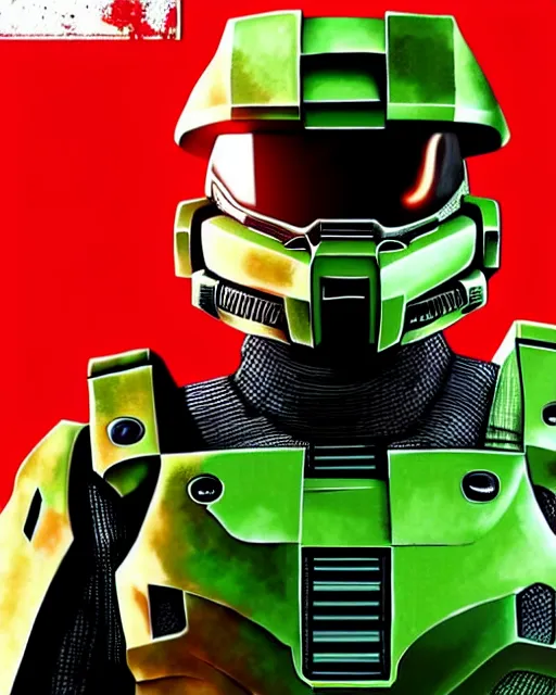 Image similar to Masterchief from Halo in GTA V, Cover art by Stephen Bliss, boxart, loading screen,