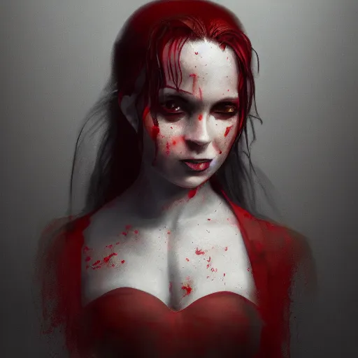 Image similar to shameless woman whis impudent facial expression, shadow of the cross, elegant, dark and mysterious, atmospheric, red, trending on artstation, highly detailed, digital painting, volumetric light, concept art, middle focus, illustration