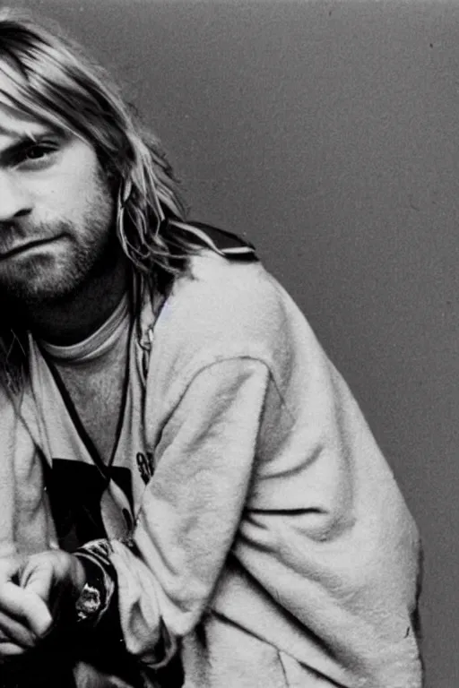 Prompt: kurt cobain makes salfy before suicide