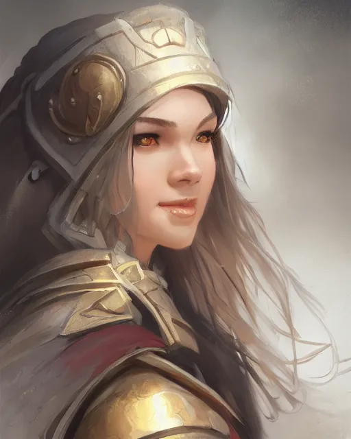 Image similar to head and shoulders portrait of a beautiful female cleric by Stanley Artgerm Lau, WLOP, Rossdraws, frank frazetta, Andrei Riabovitchev, Marc Simonetti, tranding on artstation