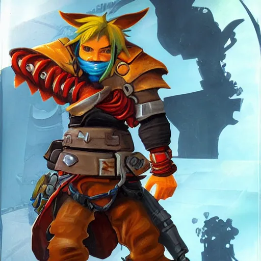 Prompt: jak 4 concept art by andrew kim, craig elliott, and james paick