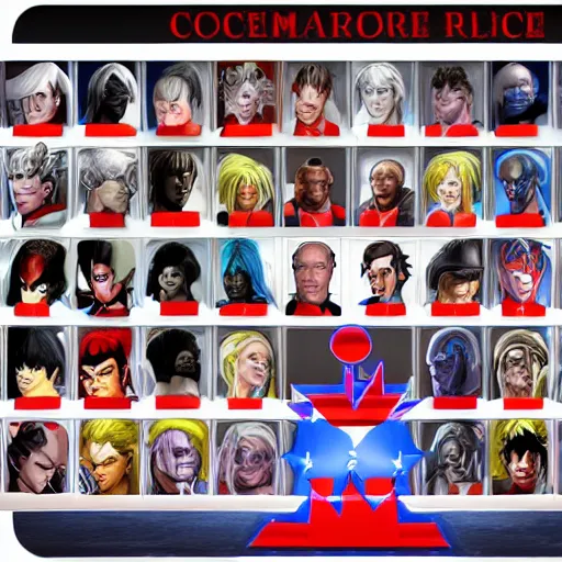 Image similar to character select screen of a fighting game starring US politicians