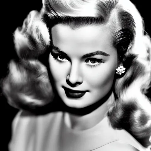 Prompt: an analog 4x5 camera portrait photography of a 1940s hollywood starlet grace kelly, actress, blonde, vivacious, demur, cinematic, hq, detailed