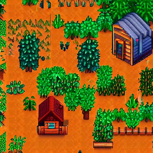 Image similar to isometric game 3d terrain stardew valley