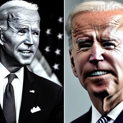 Prompt: joe biden black and white gigachad