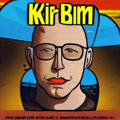 Prompt: cd case art of kirk van houten can i borrow a feeling,