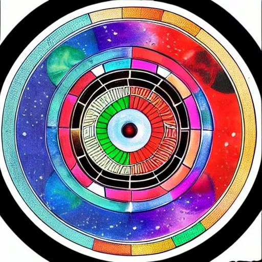 Image similar to A gorgeous bagua yin and yang mandala, a model of the universe, mysticism, all things in the universe, multiverse, parallel universe, metaverse, Very sharp, very high resolution, 32k,