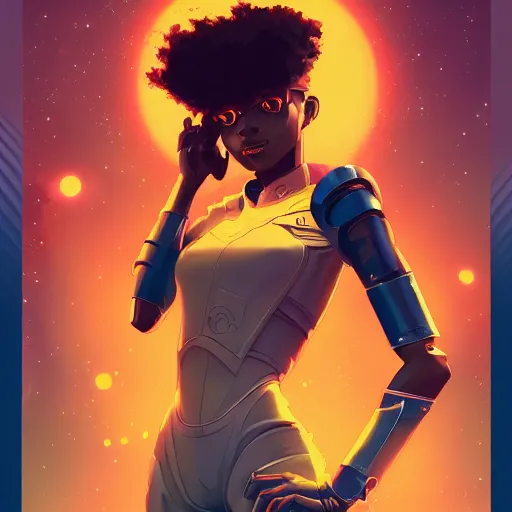 Image similar to a futuristic playing trading card info overlay afro futuristic border, vector behance hd jesper ejsing, rhads, makoto shinkai, lois van baarle, ilya kuvshinov, rossdraws, hd, 3 2 k, ilya kuvshinov, gustav klimt