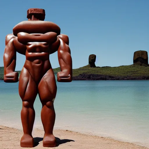 Image similar to A BodyBuilder Moai