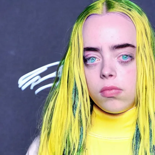 Image similar to a still of billie eilish