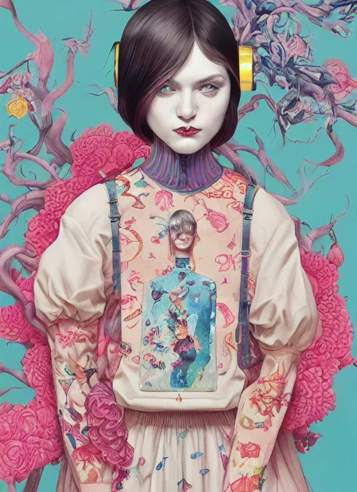 Prompt: fashion girl : : by martine johanna and simon stalenhag and chie yoshii and casey weldon and wlop : : ornate, dynamic, particulate, rich colors, intricate, elegant, highly detailed, centered, artstation, smooth, sharp focus, octane render, 3 d