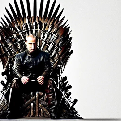 Prompt: “Putin sitting on the iron throne, 4k, award winning, Digital art, scene from game of thrones”