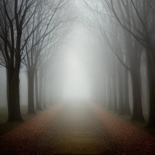 Image similar to long hallway with a fog,