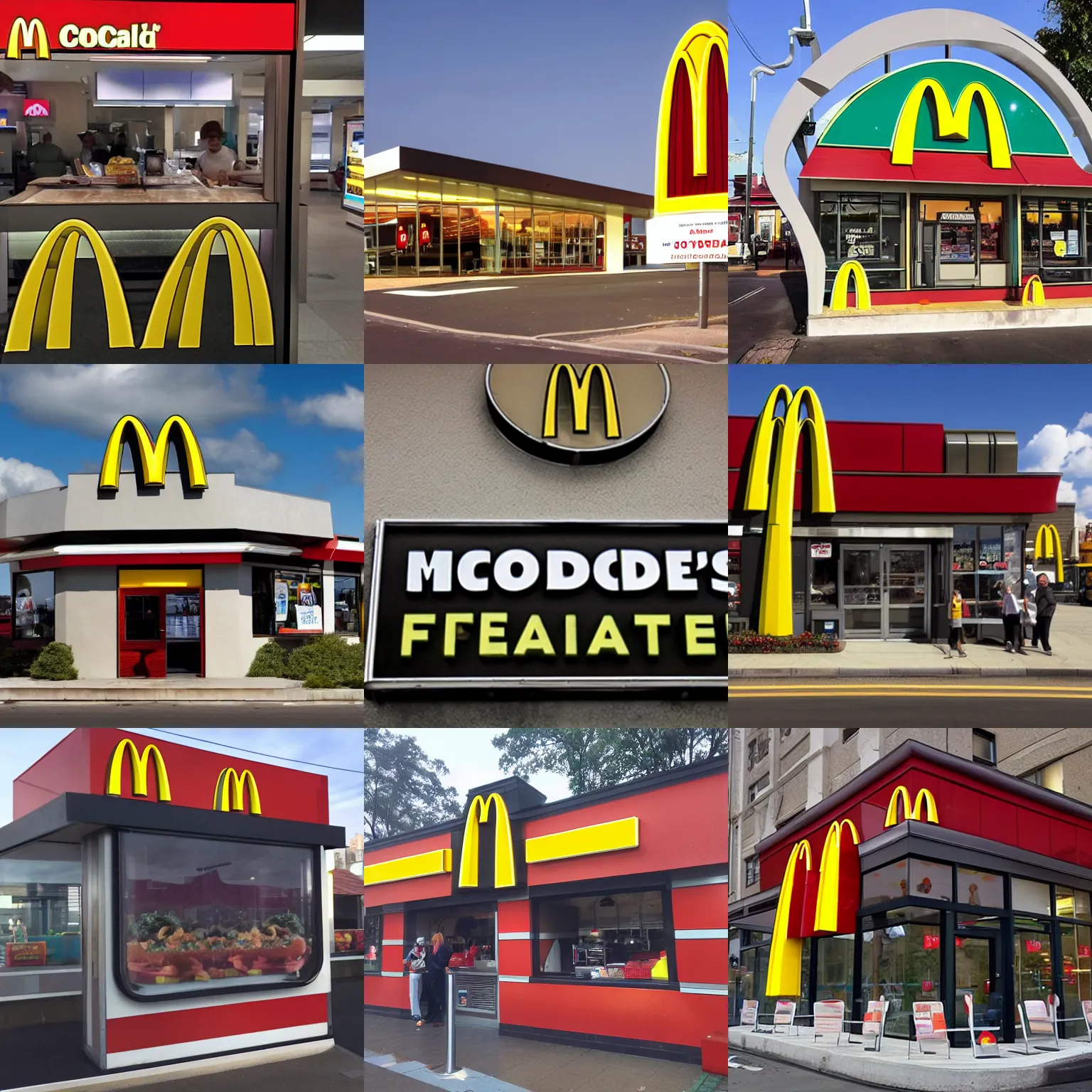 Prompt: a mcdonald's from the future